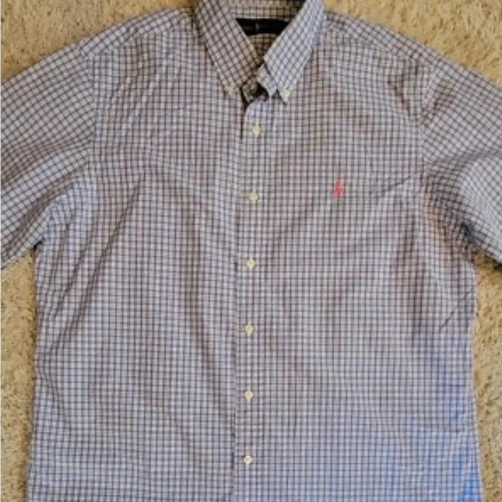 Polo Ralph‎ Lauren Blue and White Checkered Shirt